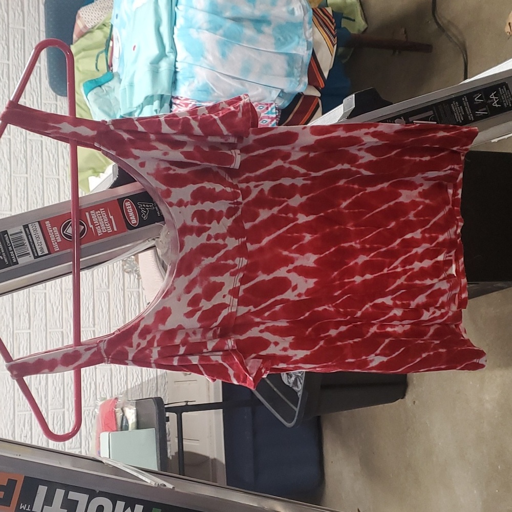White and red off the shoulder top